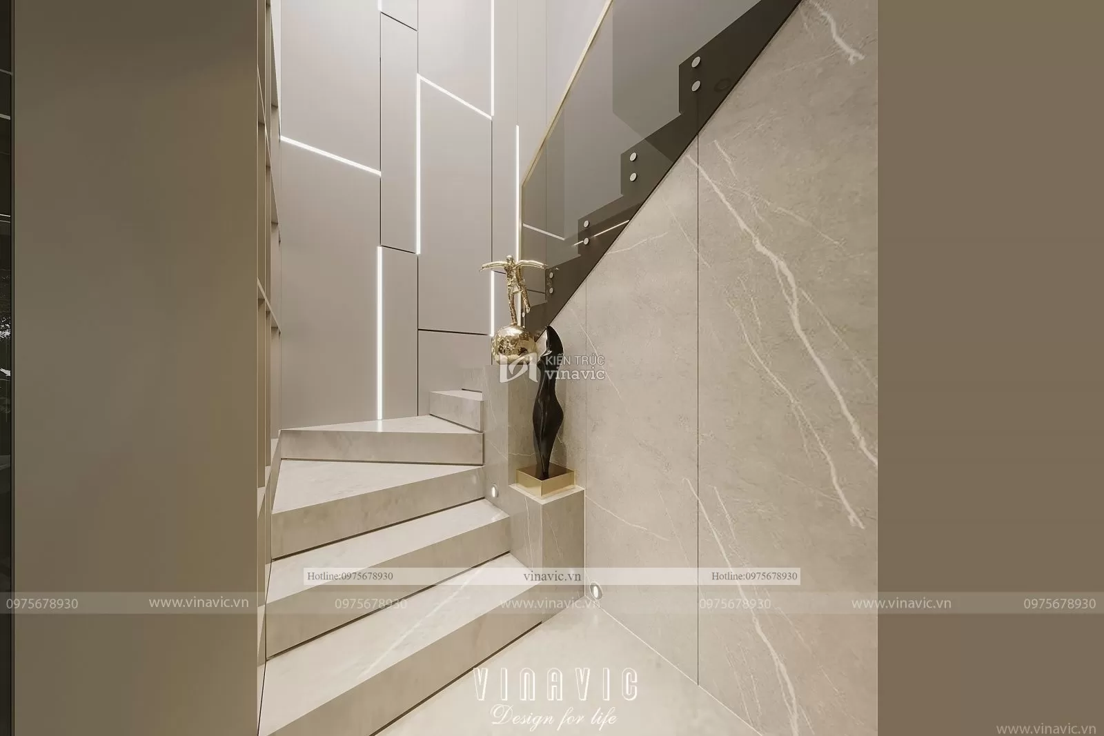 Thiết kế nội thất biệt thự hiện đại nhà chị Hoàng Hà Nội NT2302