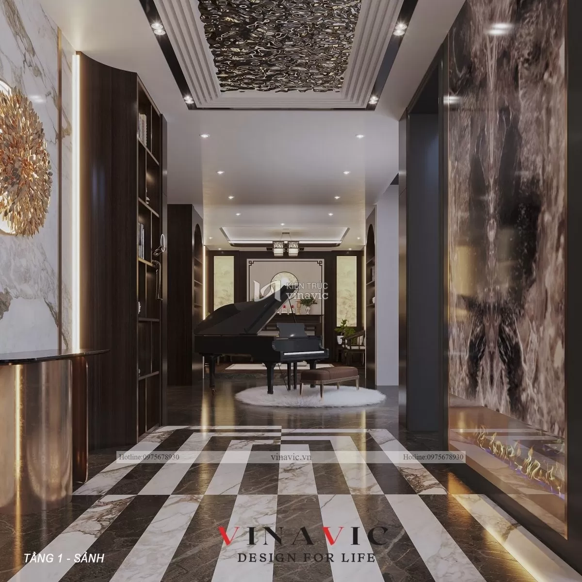 Thiết kế nội thất cao cấp màu đen sang trọng anh Vinh Phú Thọ NT2305
