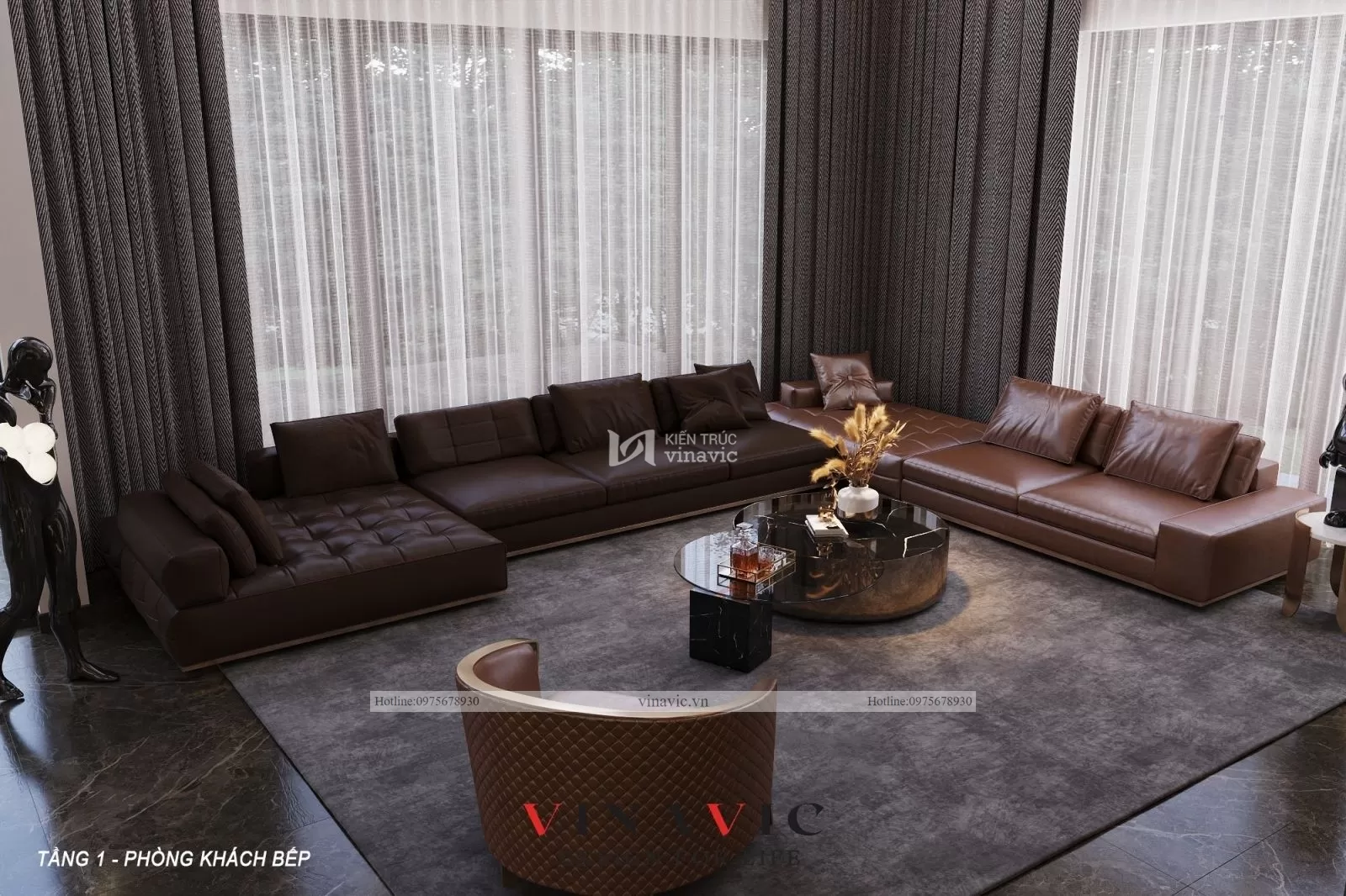 Thiết kế nội thất cao cấp màu đen sang trọng anh Vinh Phú Thọ NT2305