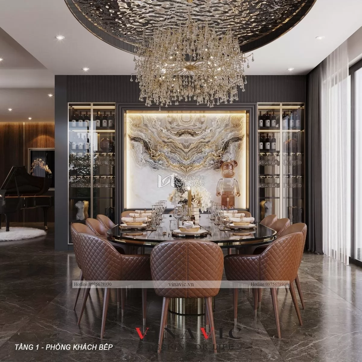 Thiết kế nội thất cao cấp màu đen sang trọng anh Vinh Phú Thọ NT2305