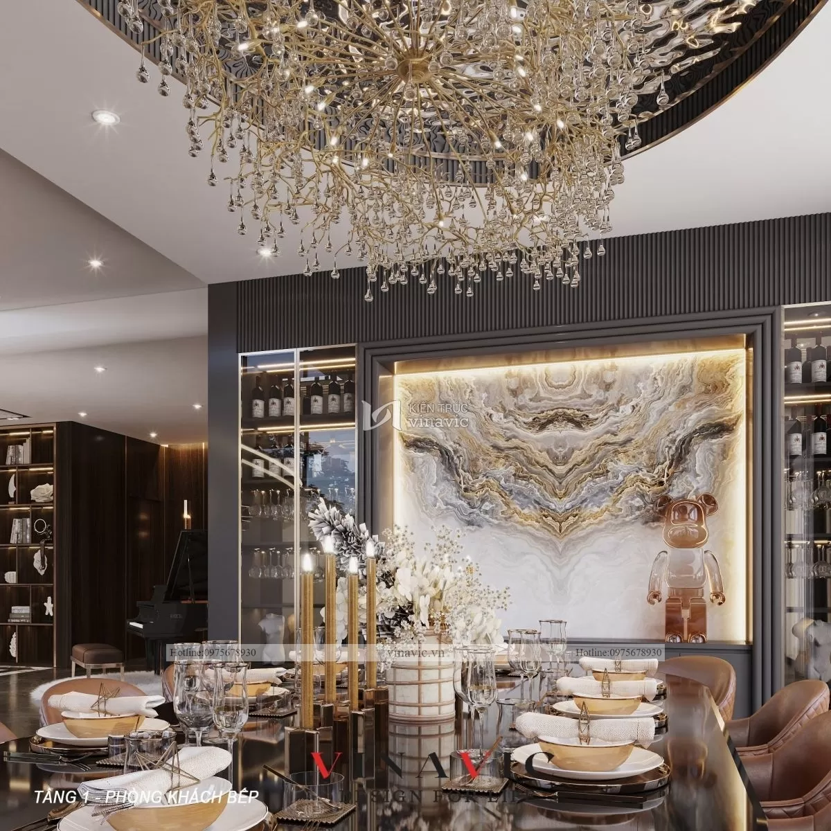 Thiết kế nội thất cao cấp màu đen sang trọng anh Vinh Phú Thọ NT2305