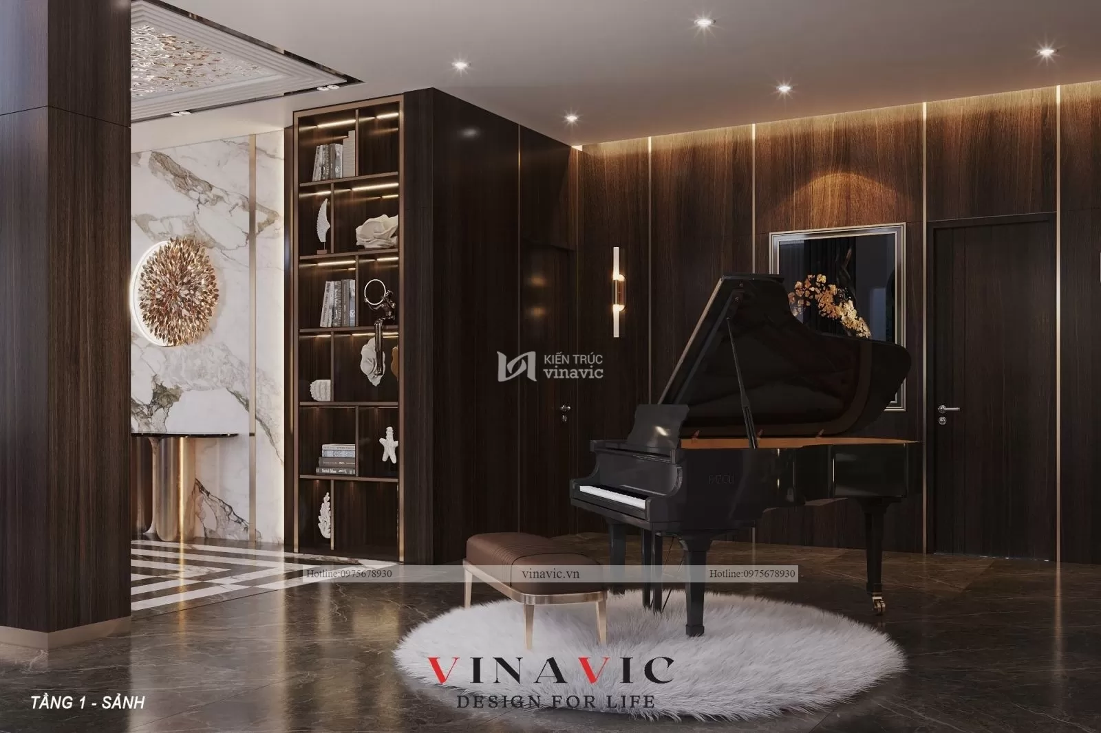 Thiết kế nội thất cao cấp màu đen sang trọng anh Vinh Phú Thọ NT2305