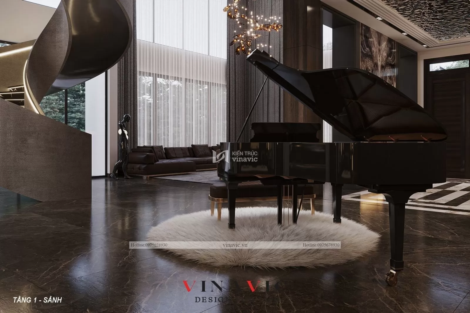 Thiết kế nội thất cao cấp màu đen sang trọng anh Vinh Phú Thọ NT2305