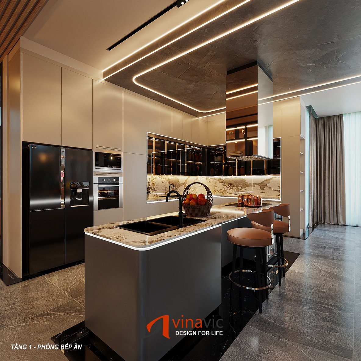 Thiết kế nội thất đẹp thông tầng anh Tuấn Anh Hưng Yên NT2306