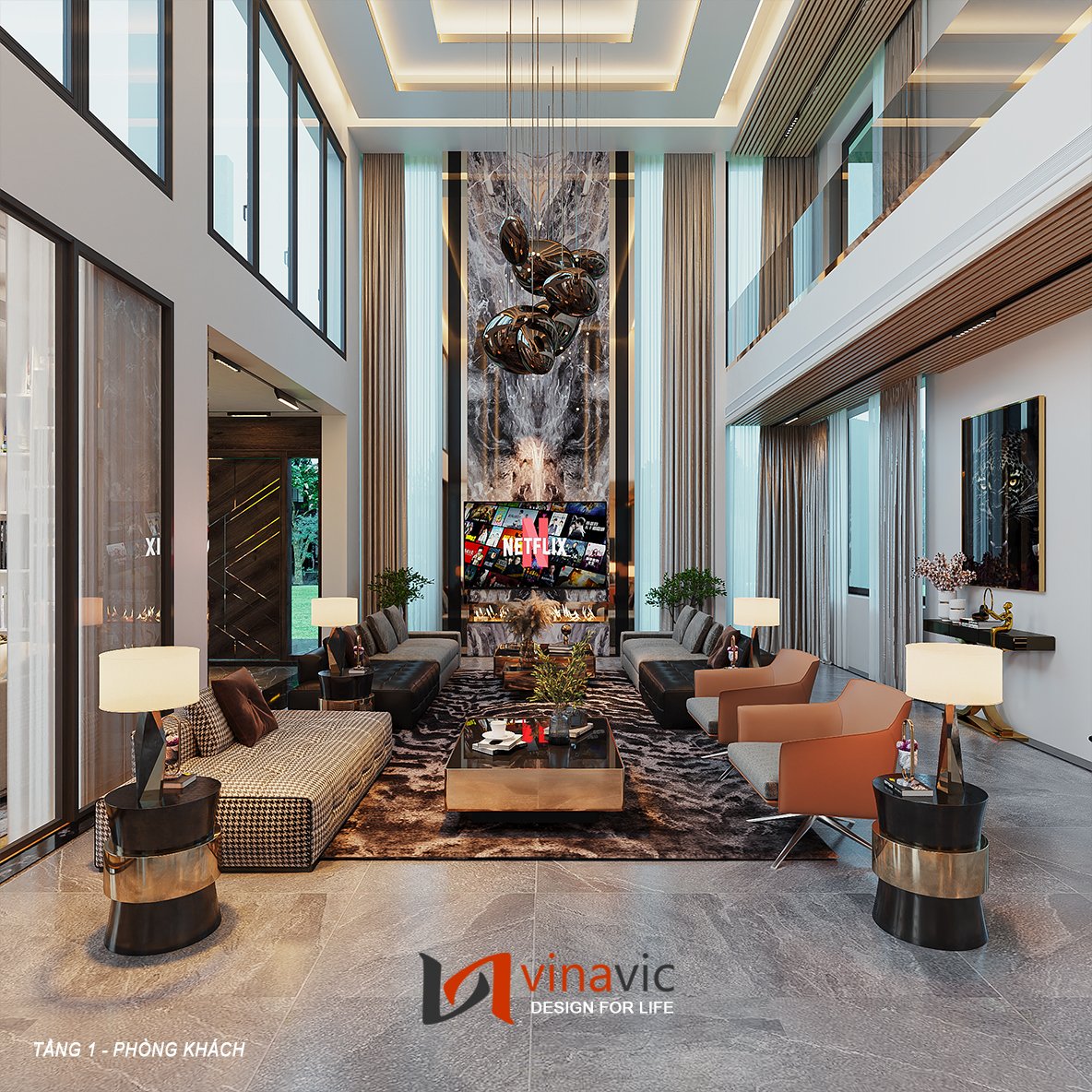 Thiết kế nội thất đẹp thông tầng anh Tuấn Anh Hưng Yên NT2306