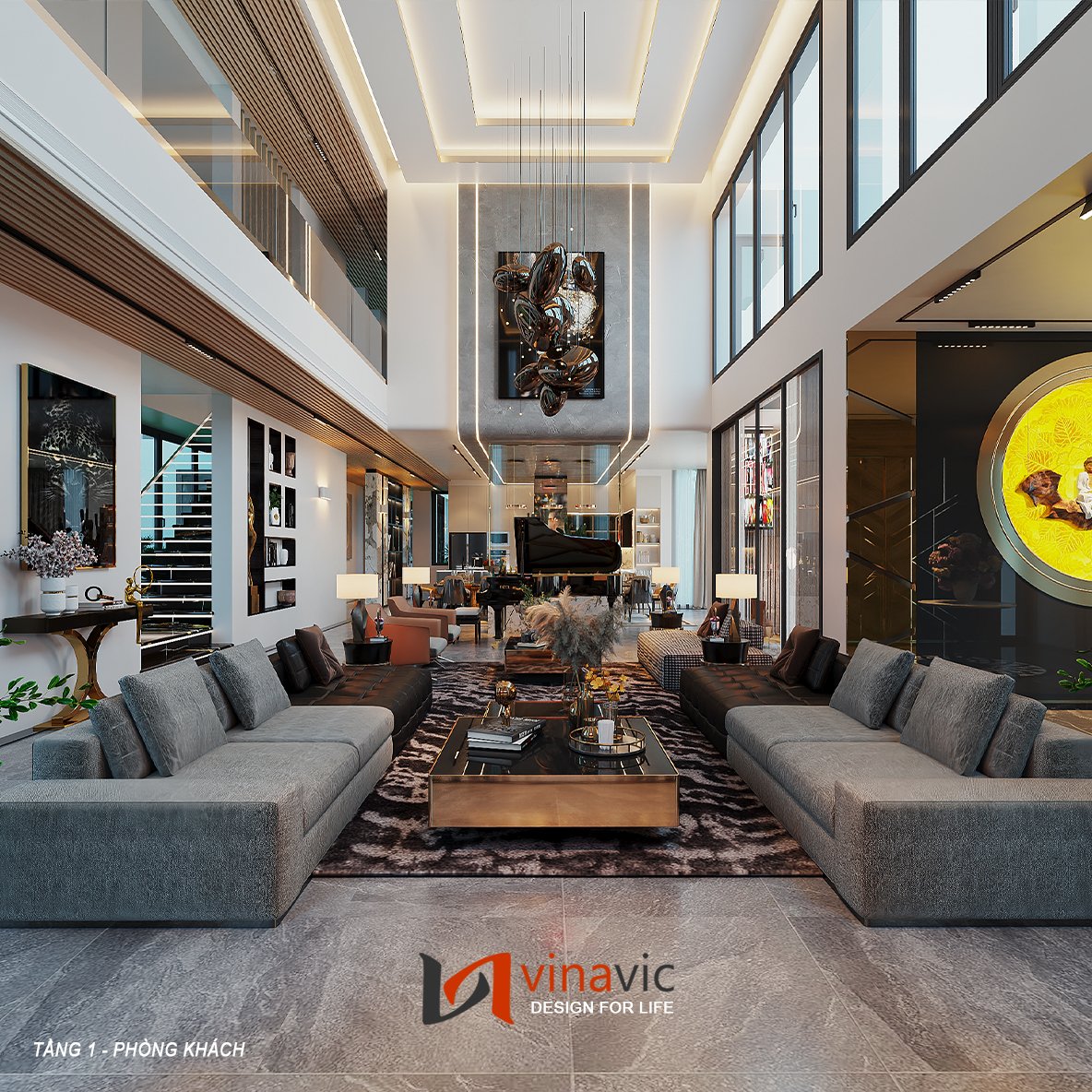 Thiết kế nội thất đẹp thông tầng anh Tuấn Anh Hưng Yên NT2306