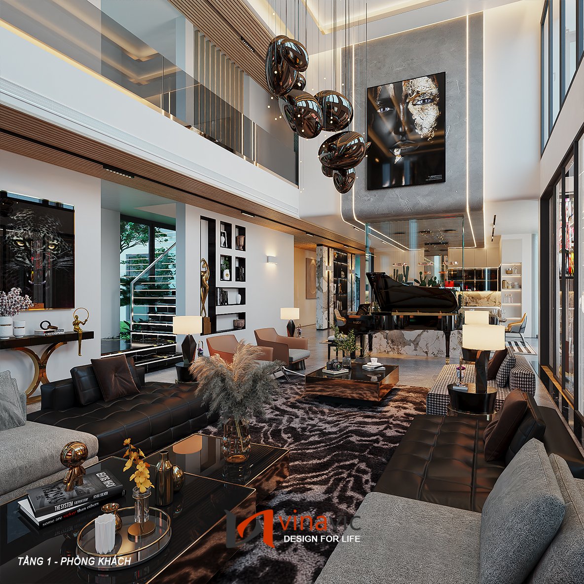 Thiết kế nội thất đẹp thông tầng anh Tuấn Anh Hưng Yên NT2306