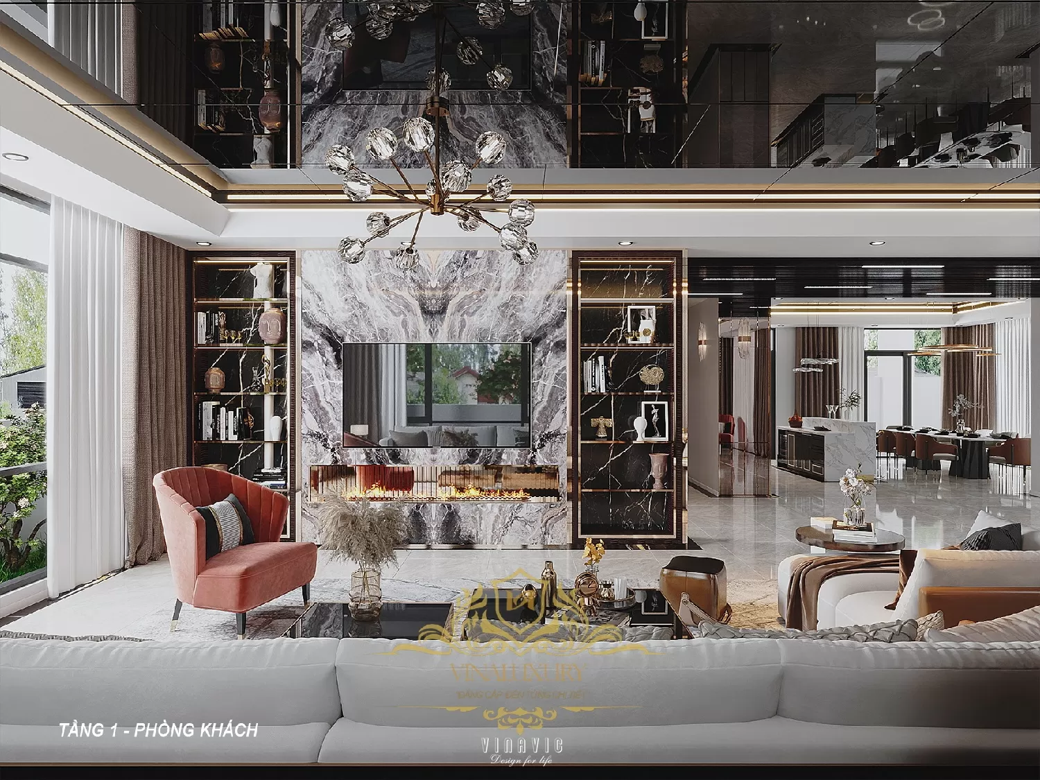 Thiết kế nội thất biệt thự nhà vườn đẹp Anh Thanh Viêng Chăn NT2309