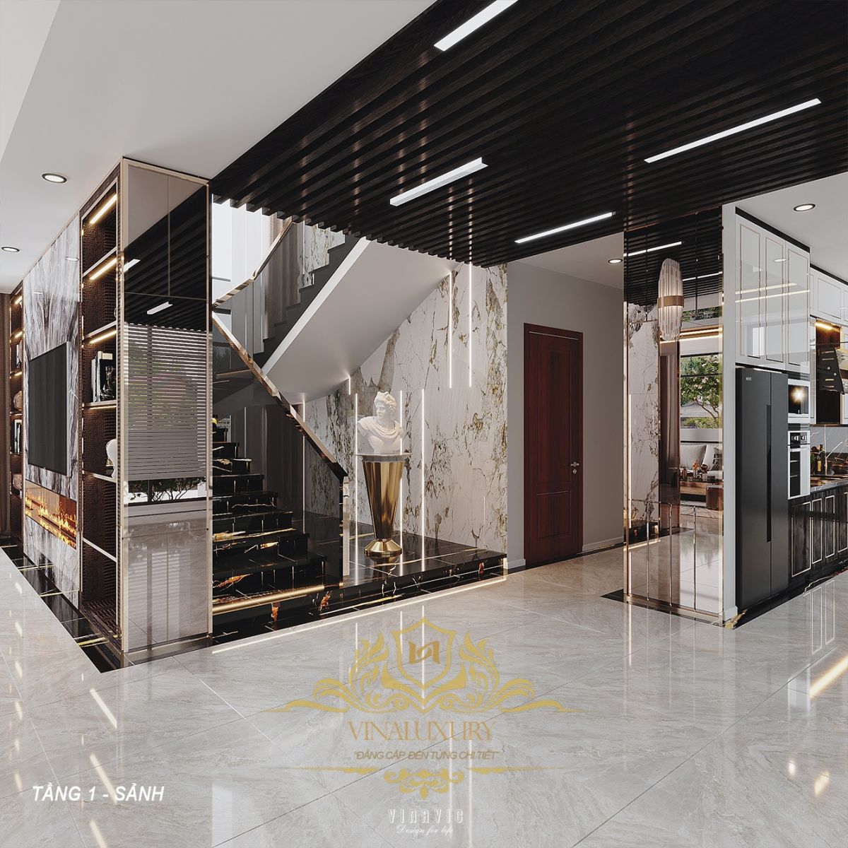 Thiết kế nội thất biệt thự nhà vườn đẹp Anh Thanh Viêng Chăn NT2309