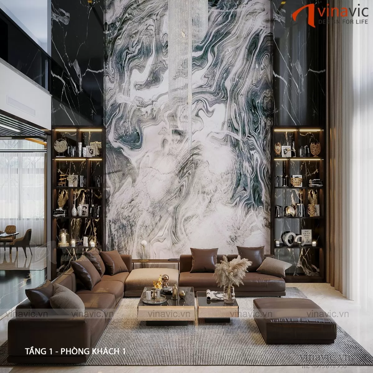 Thiết kế nội thất biệt thự 2 tầng hiện đại (CĐT: Mr Dũng - Vĩnh Phúc) NT2311