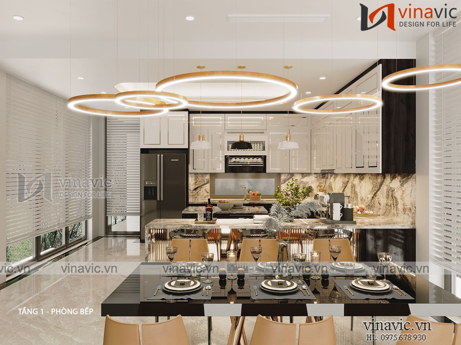 Thiết kế nội thất biệt thự 2 tầng hiện đại (CĐT: Mr Dũng - Vĩnh Phúc) NT2311