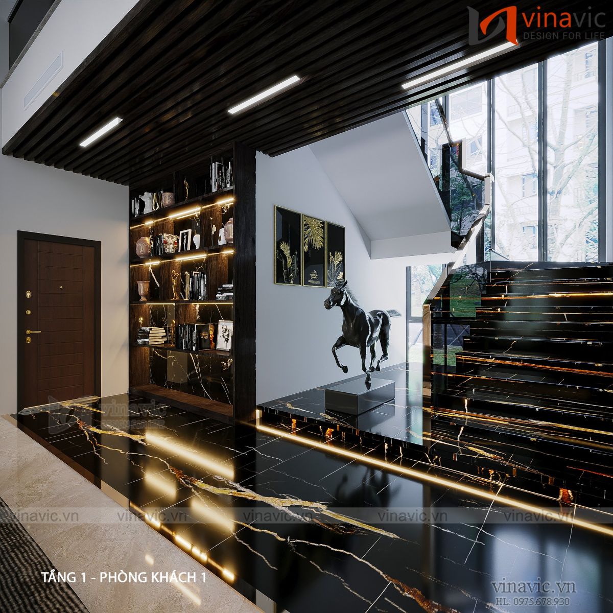 Thiết kế nội thất biệt thự 2 tầng hiện đại (CĐT: Mr Dũng - Vĩnh Phúc) NT2311