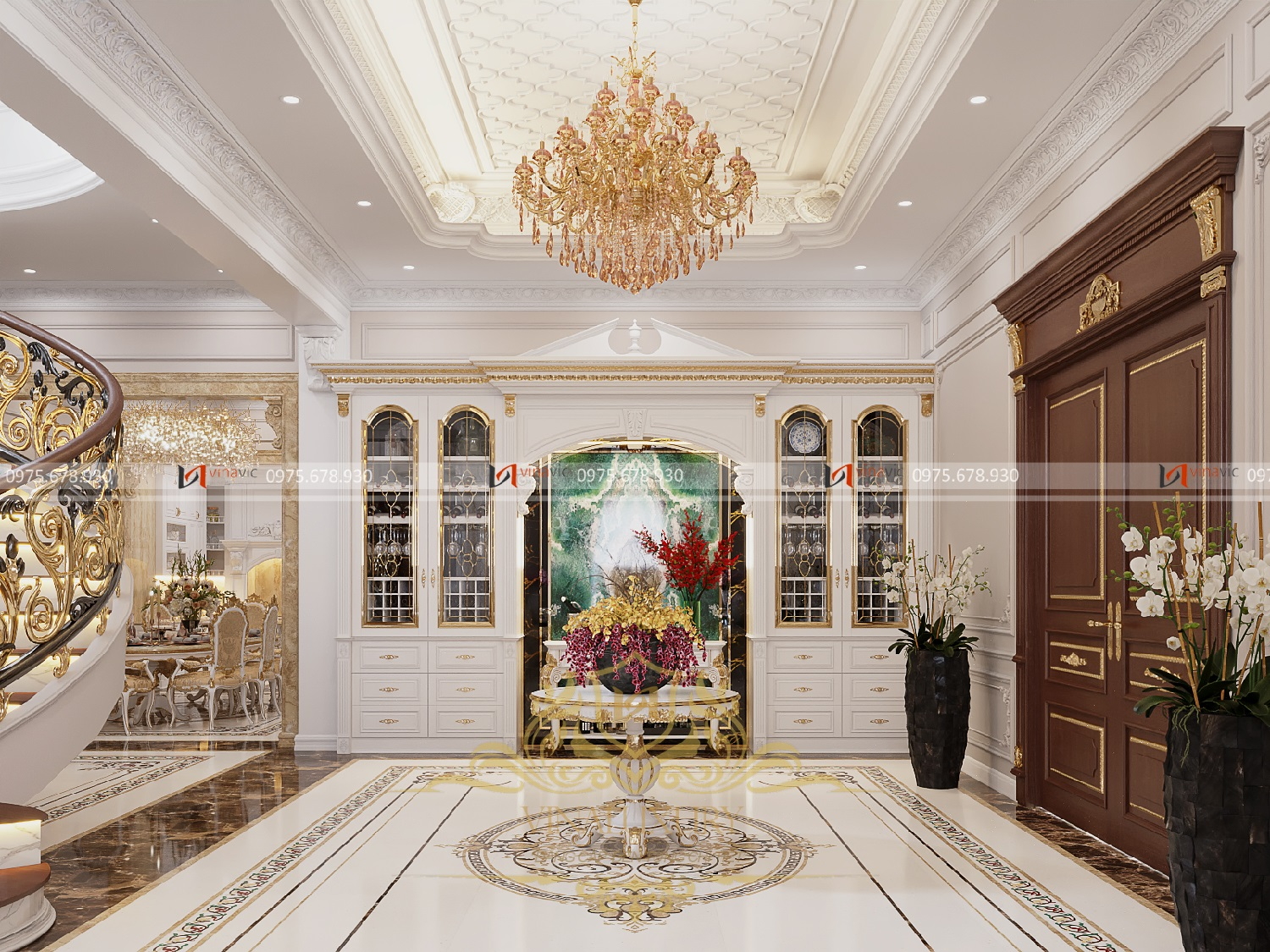 Thiết kế nội thất biệt thự tân cổ điển (CĐT: Mr Hòa - Bình Định) NT2312