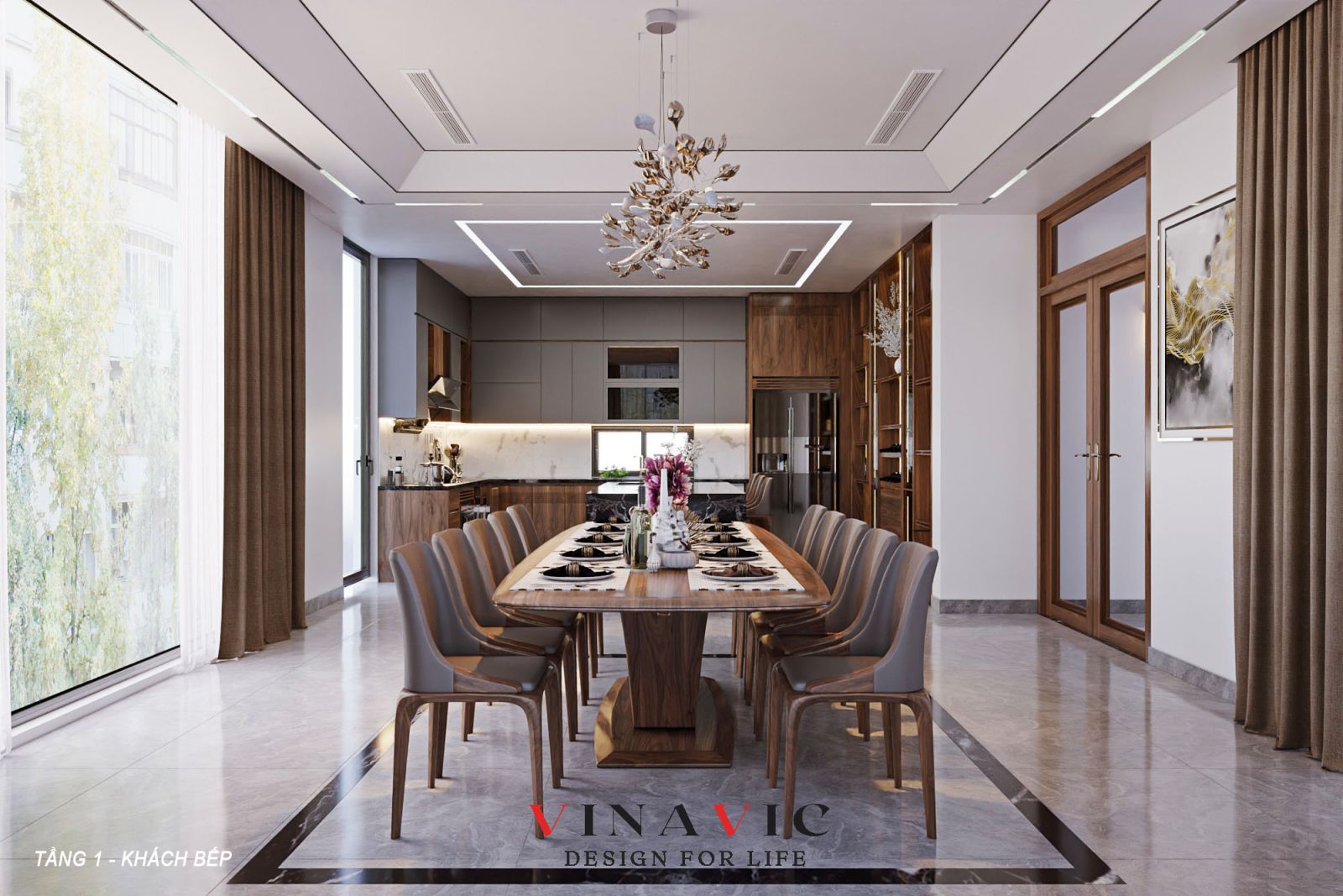 Thiết kế nội thất hiện đại biệt thự 2 tầng (CĐT: Mr Thắng - Ninh Bình) NT2313