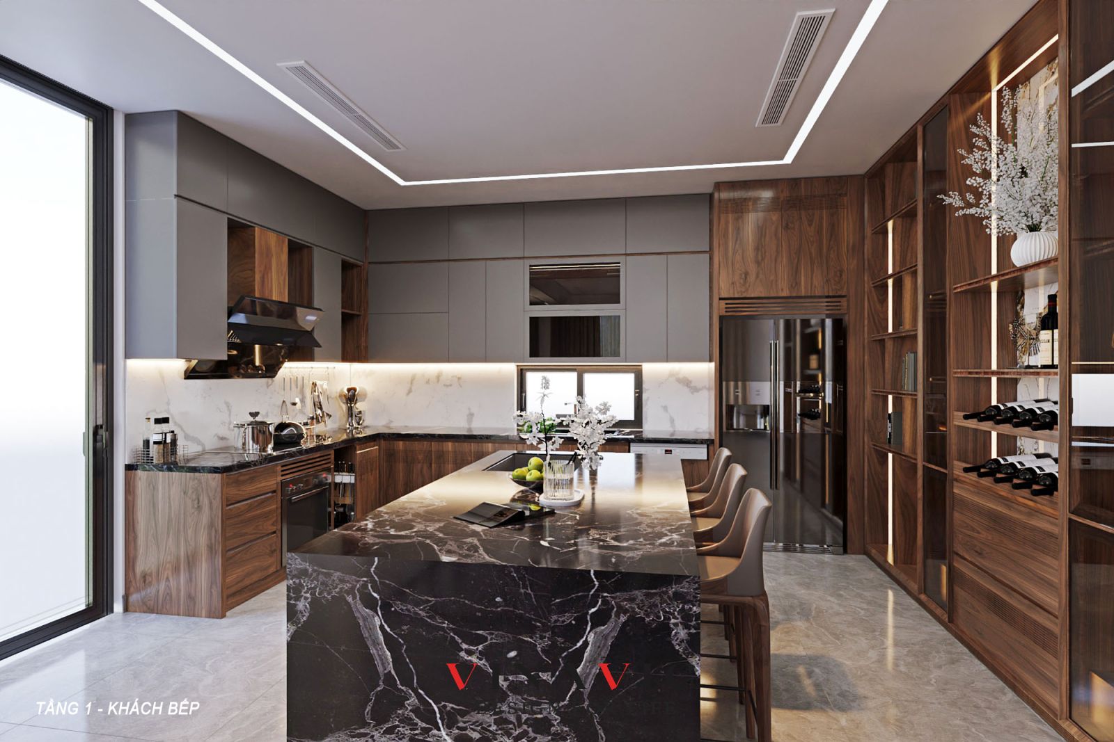 Thiết kế nội thất hiện đại biệt thự 2 tầng (CĐT: Mr Thắng - Ninh Bình) NT2313