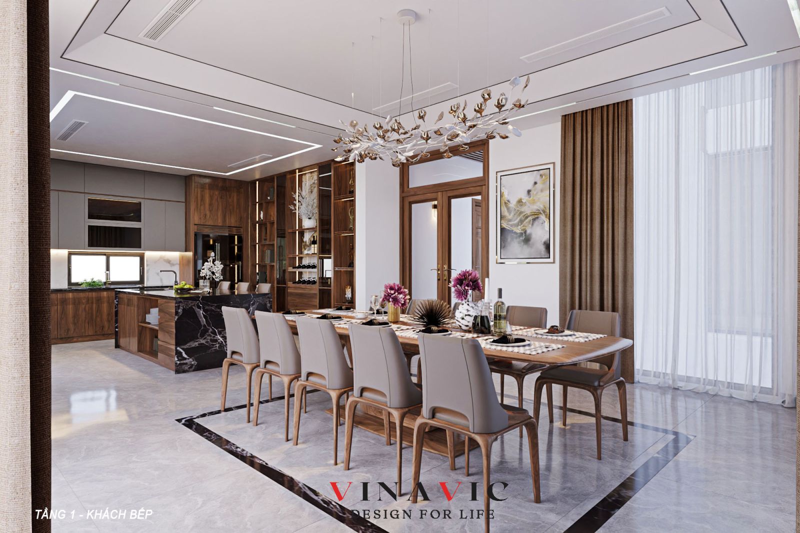 Thiết kế nội thất hiện đại biệt thự 2 tầng (CĐT: Mr Thắng - Ninh Bình) NT2313