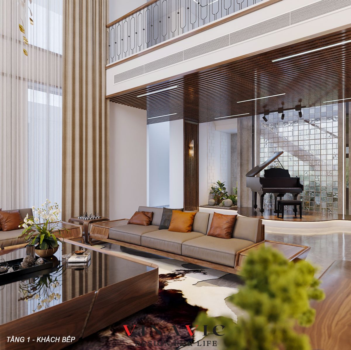 Thiết kế nội thất hiện đại biệt thự 2 tầng (CĐT: Mr Thắng - Ninh Bình) NT2313