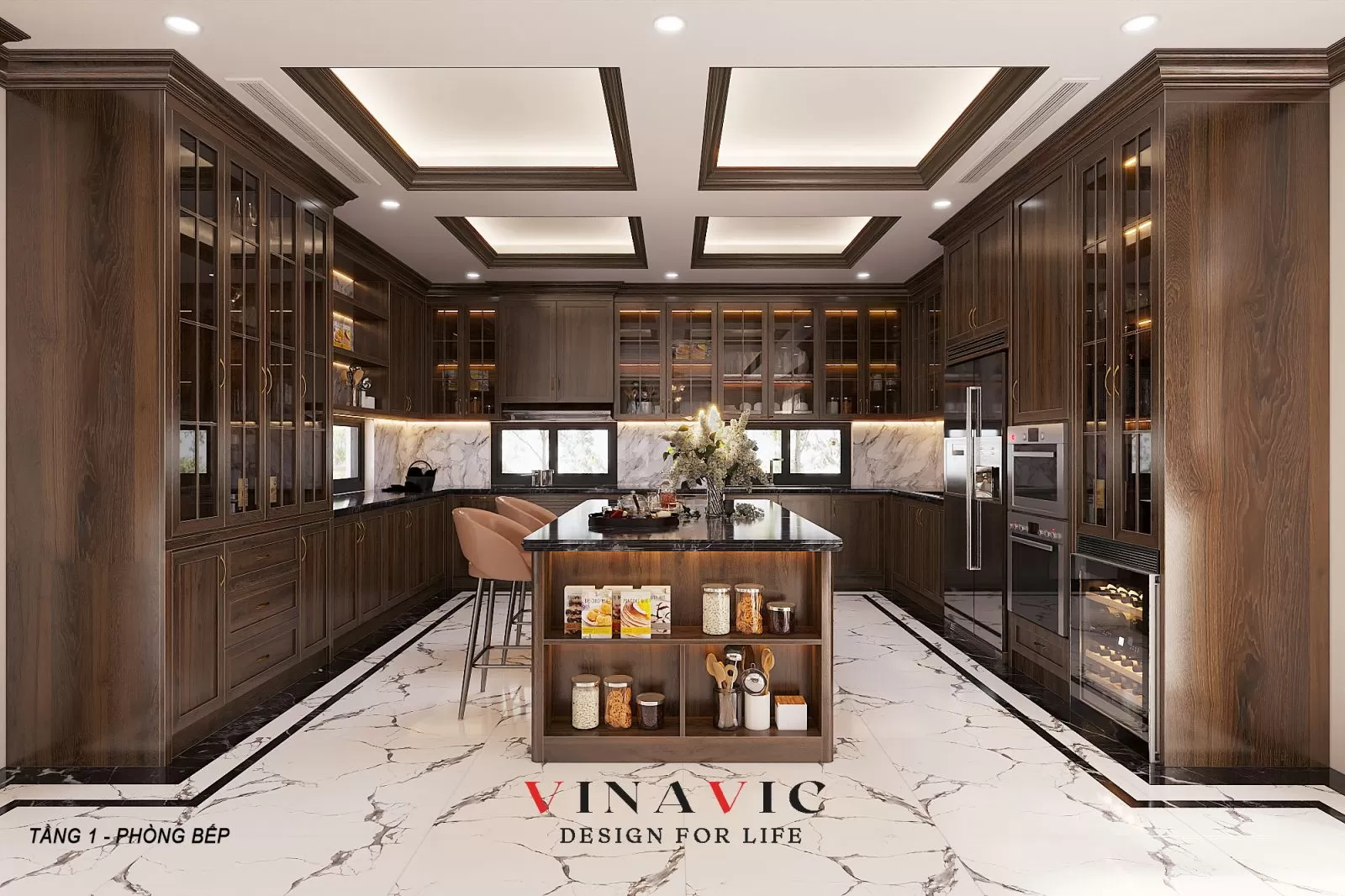 Nội thất phòng bếp Indochine