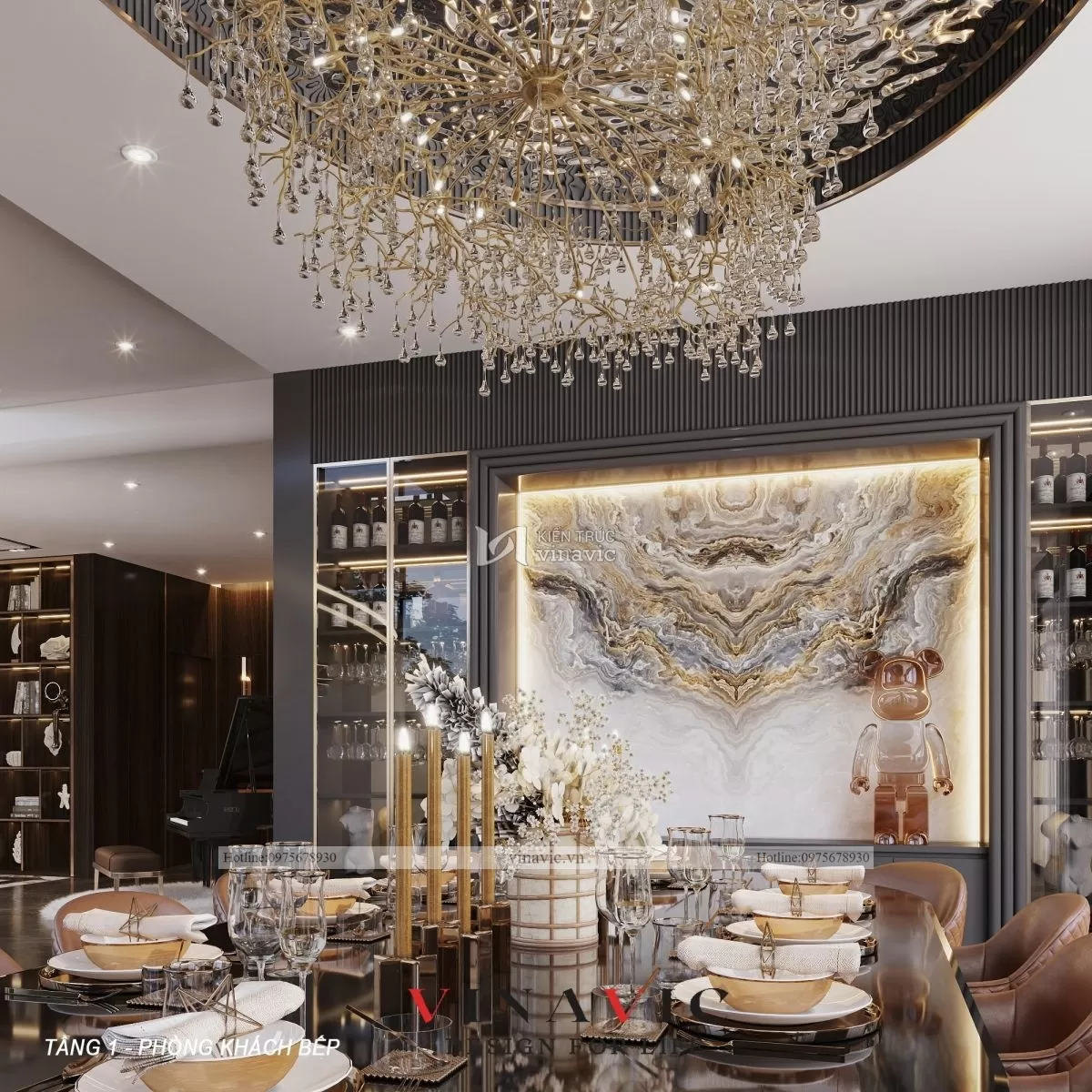 Mẫu thiết kế nội thất biệt thự hiện đại 500m2 (CĐT: Mr Vinh - Phú Thọ) NT2315