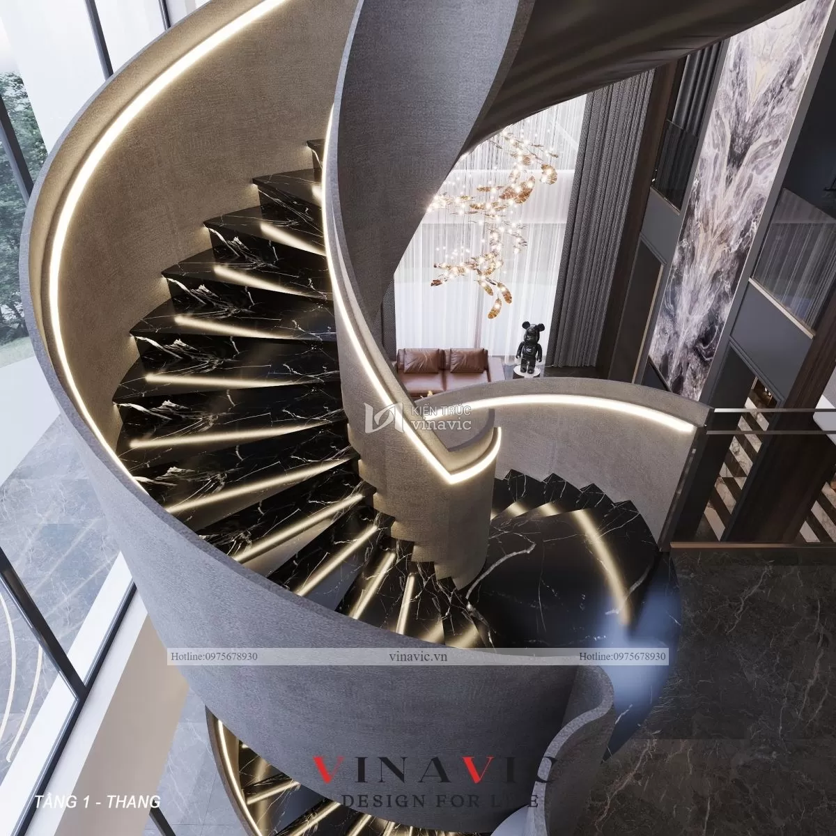 Mẫu thiết kế nội thất biệt thự hiện đại 500m2 (CĐT: Mr Vinh - Phú Thọ) NT2315