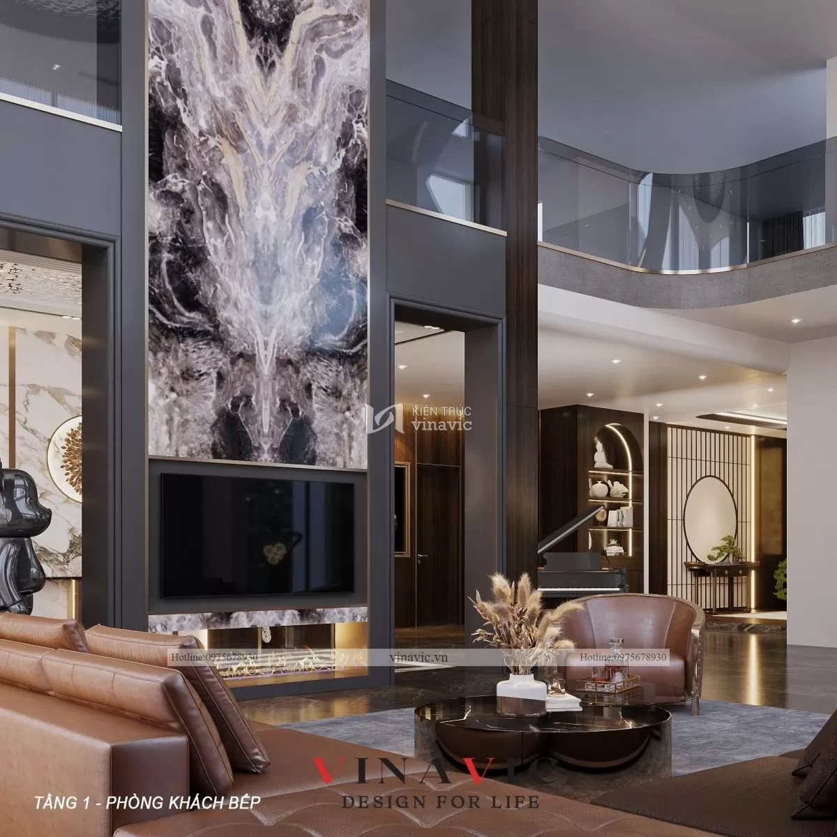 Mẫu thiết kế nội thất biệt thự hiện đại 500m2 (CĐT: Mr Vinh - Phú Thọ) NT2315