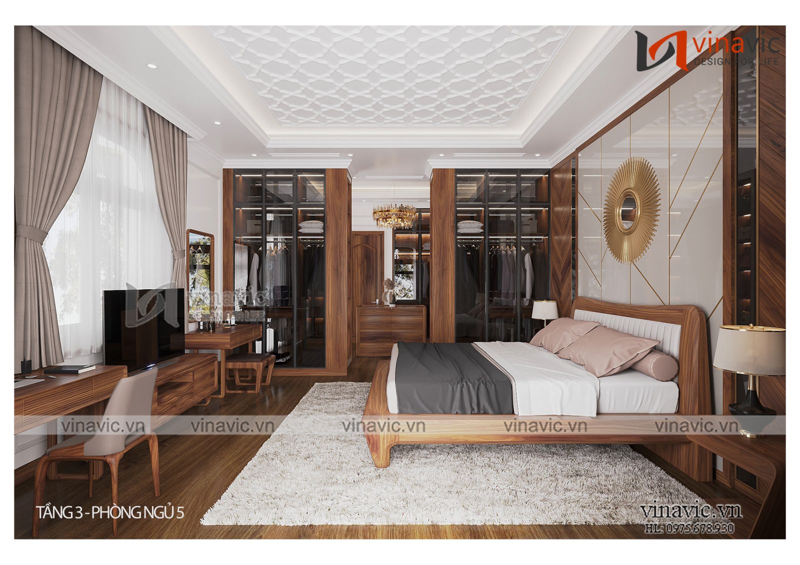 Thiết kế nội thất biệt thự hiện đại 2 mặt tiền (CĐT: Mrs Liên - Nghệ An) NT2316