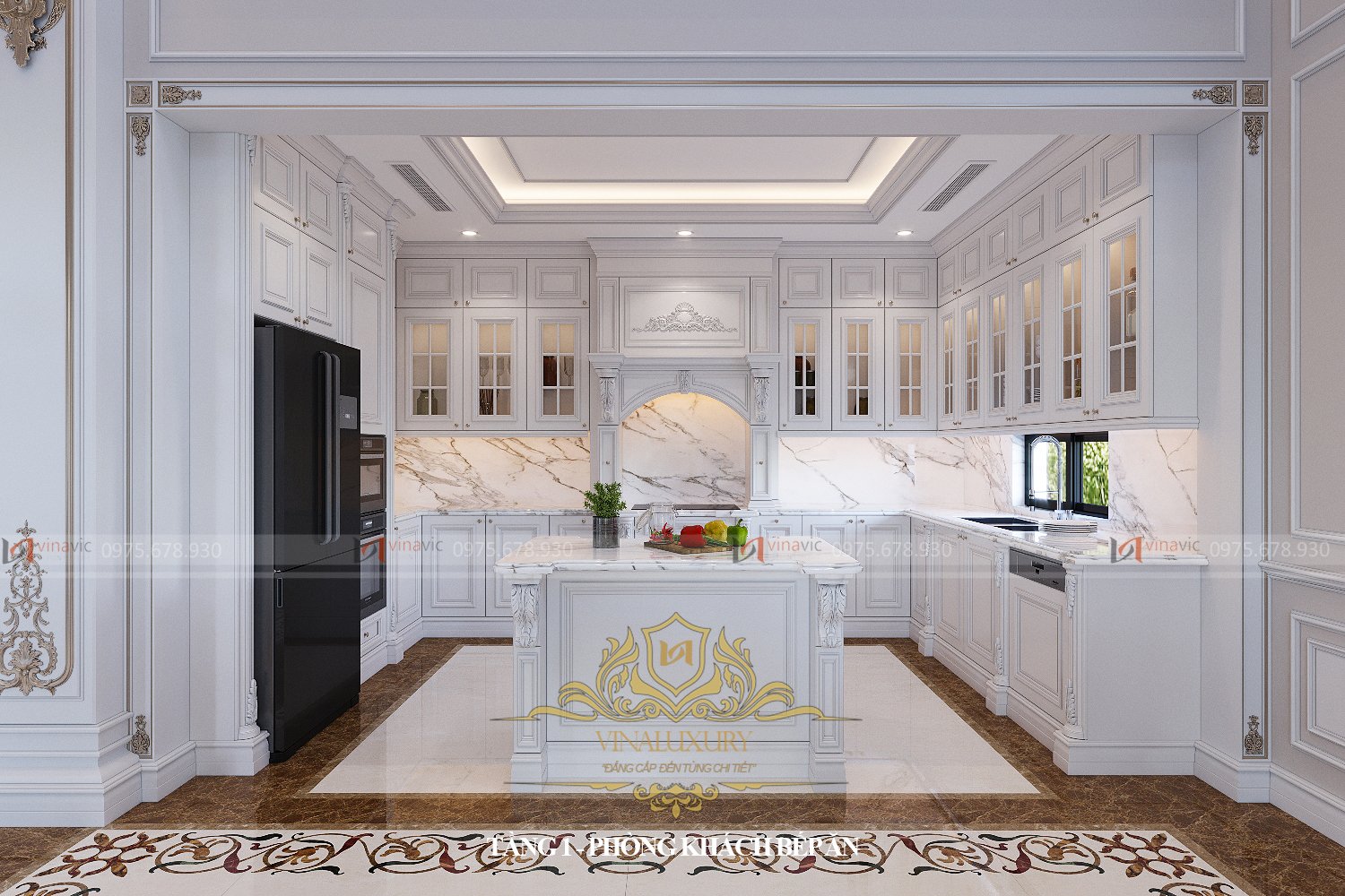 Nội thất biệt thự tân cổ điển 2 tầng 1 tum (CĐT: Mrs Dương - Hòa Bình) NT2318