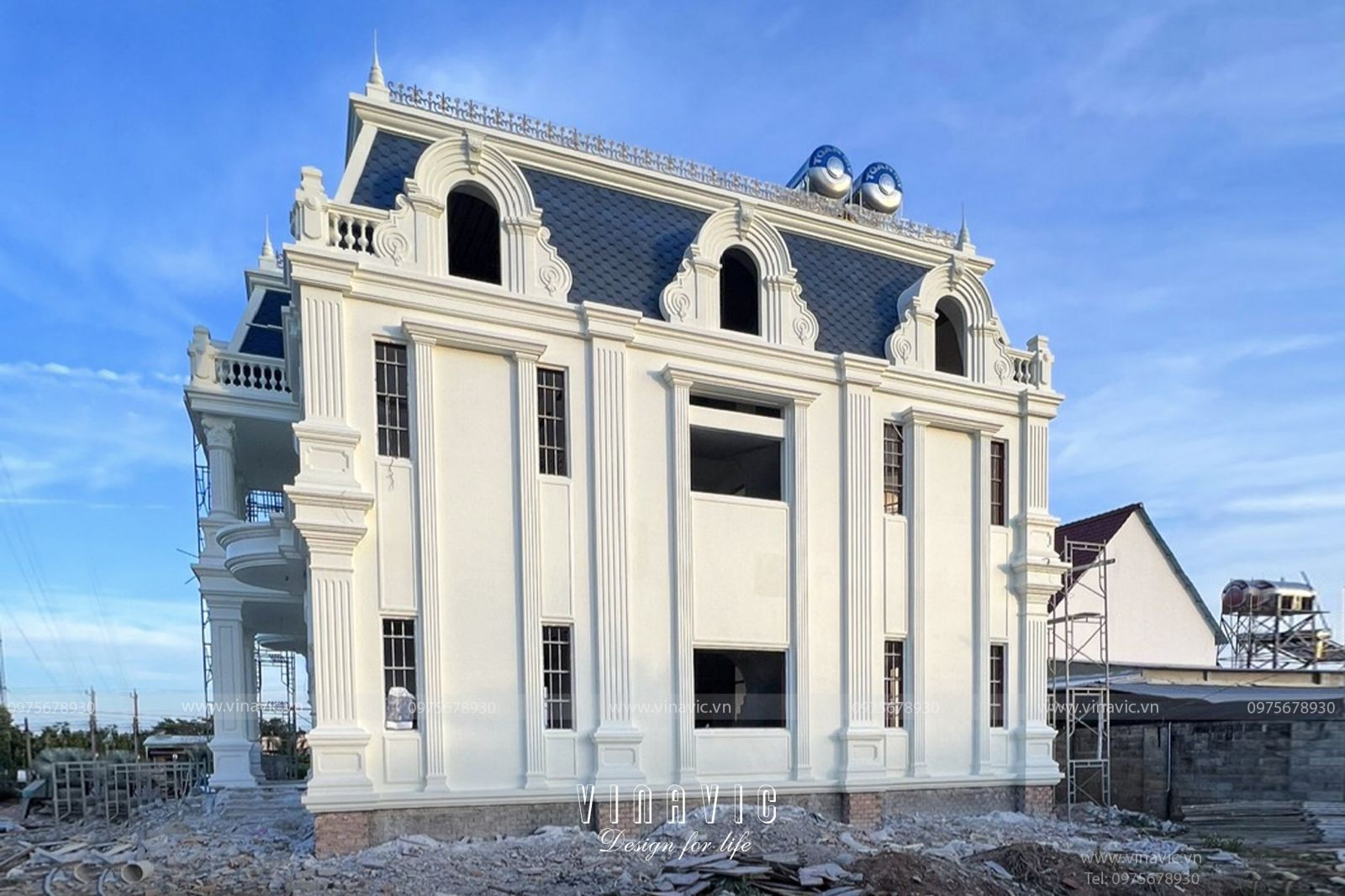 Thi công biệt thự tân cổ điển 3 tầng (CĐT: Mr Cường - Vũng Tàu) TCBT2204