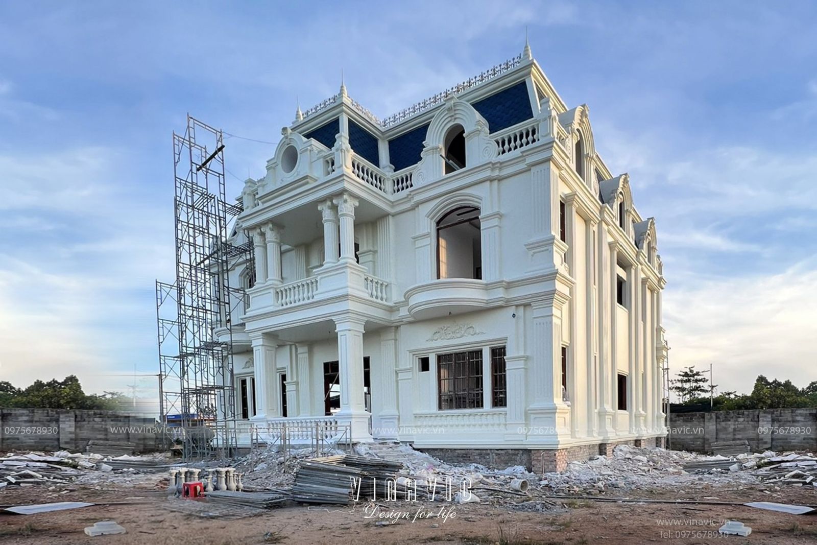 Thi công biệt thự tân cổ điển 3 tầng (CĐT: Mr Cường - Vũng Tàu) TCBT2204