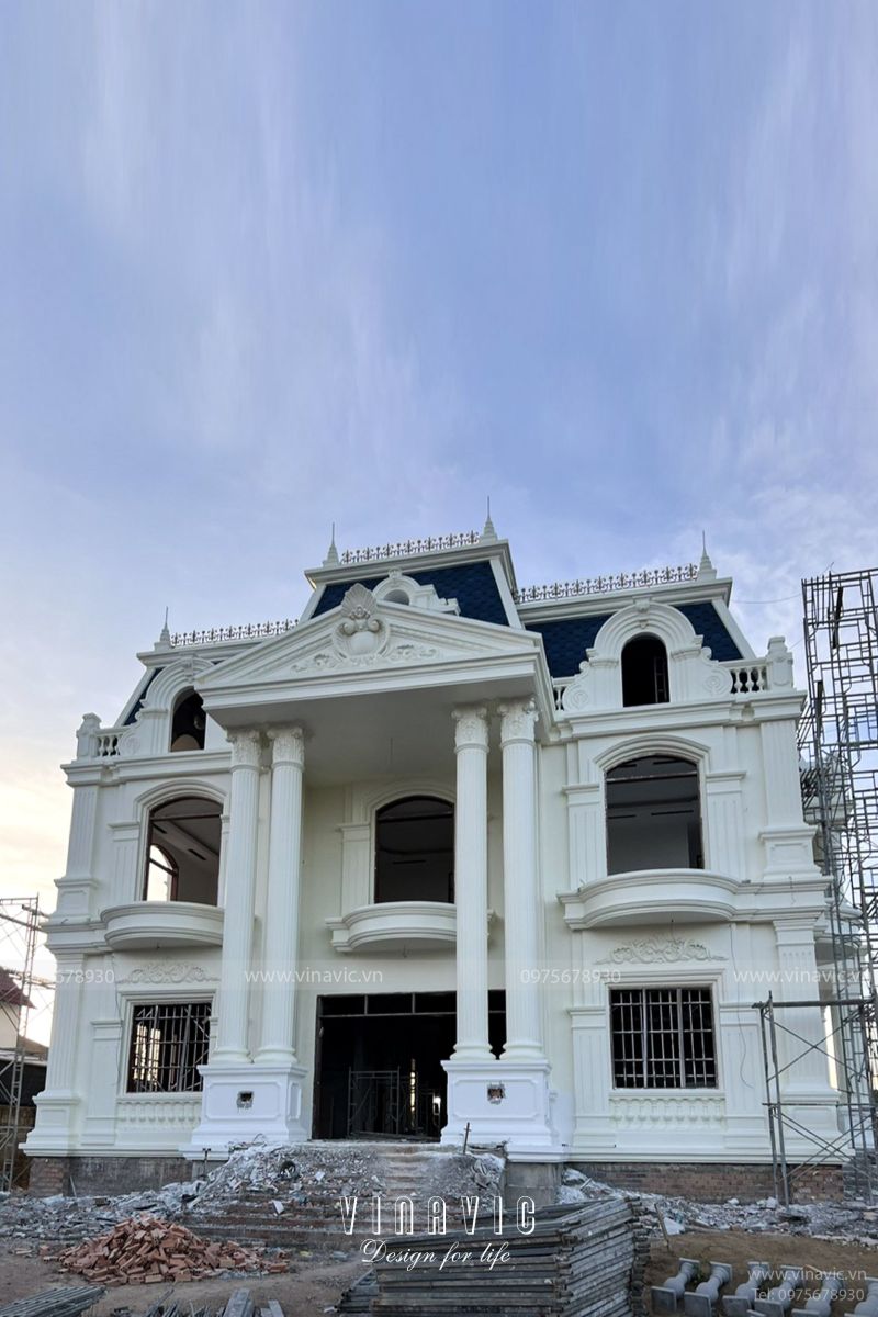 Thi công biệt thự tân cổ điển 3 tầng (CĐT: Mr Cường - Vũng Tàu) TCBT2204