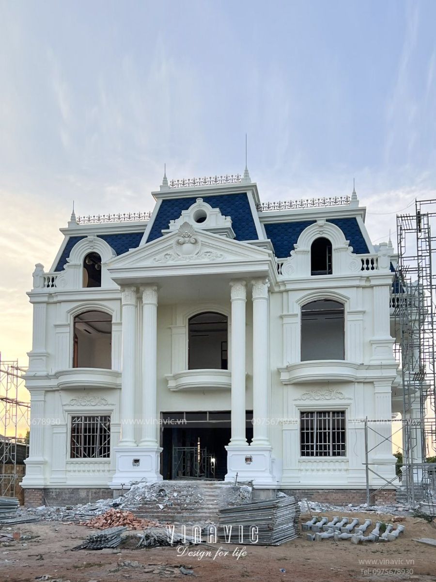 Thi công biệt thự tân cổ điển 3 tầng (CĐT: Mr Cường - Vũng Tàu) TCBT2204