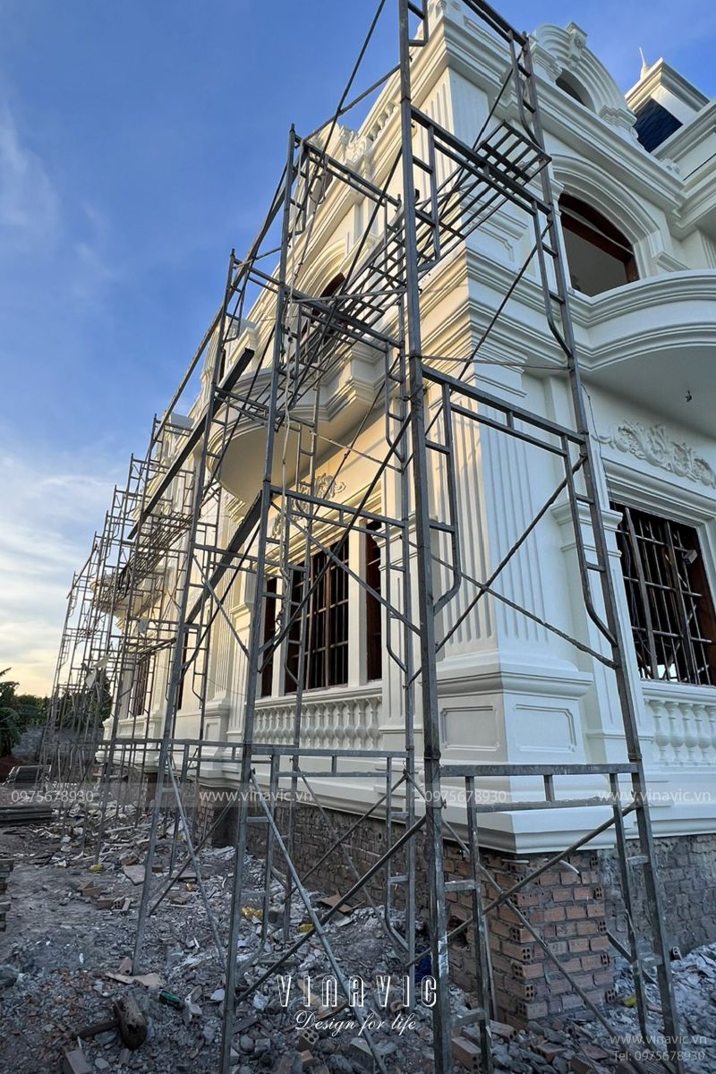 Thi công biệt thự tân cổ điển 3 tầng (CĐT: Mr Cường - Vũng Tàu) TCBT2204