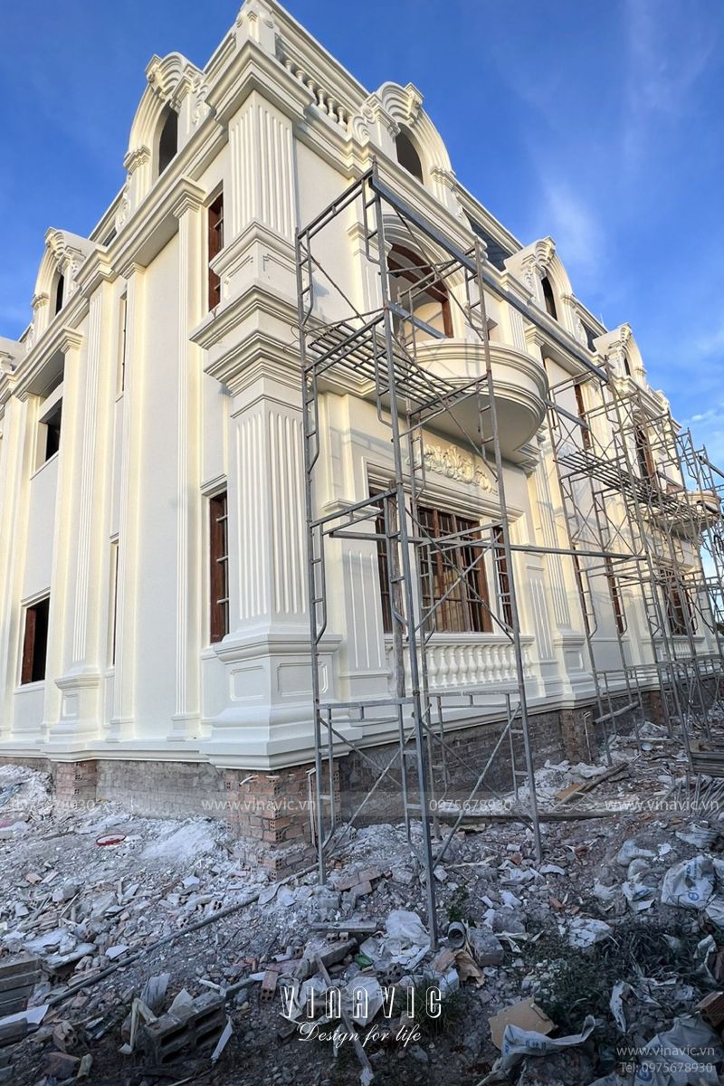 Thi công biệt thự tân cổ điển 3 tầng (CĐT: Mr Cường - Vũng Tàu) TCBT2204