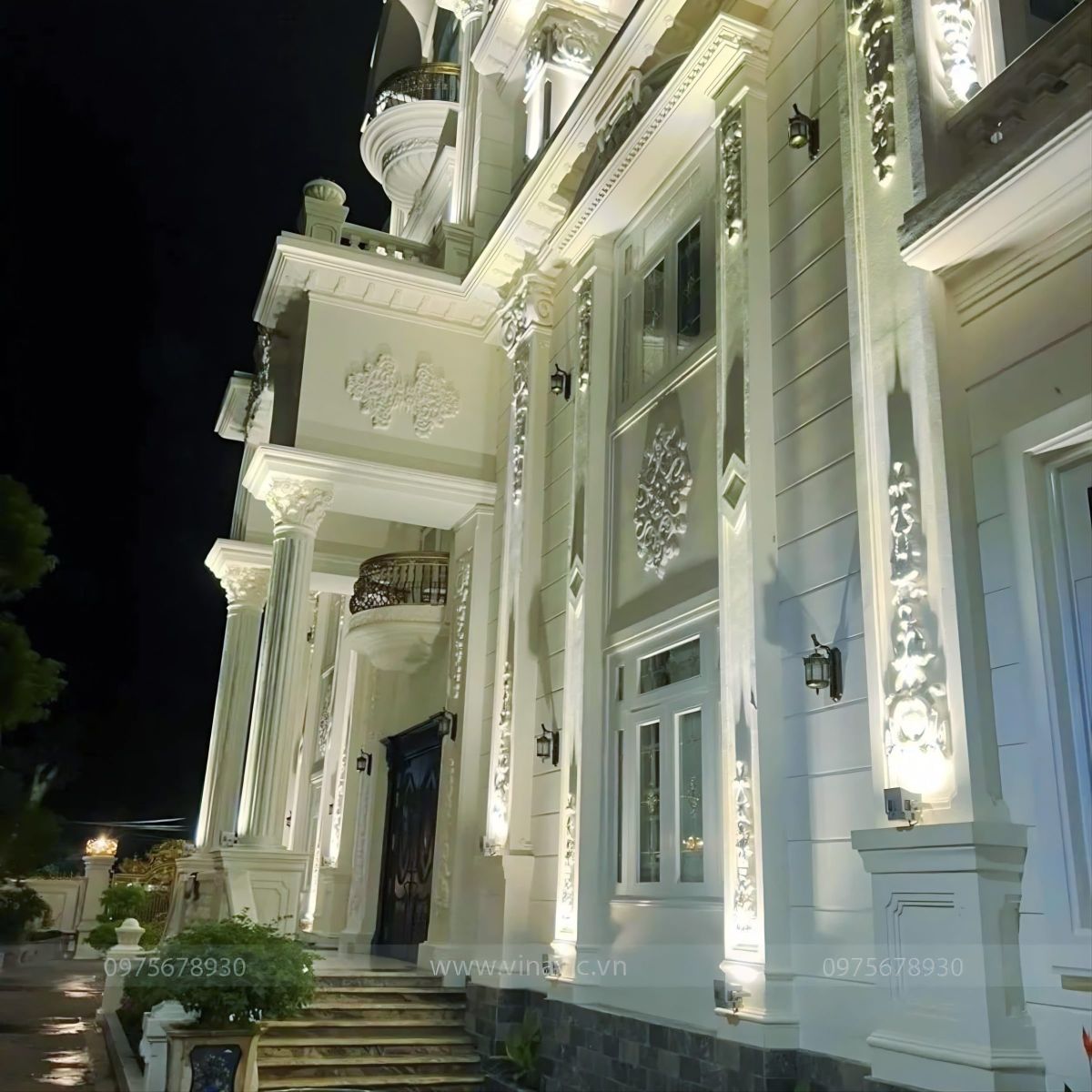 Thi công biệt thự cổ điển 340m2 (CĐT: Mr Hòa - Bình Định) TCBT2206