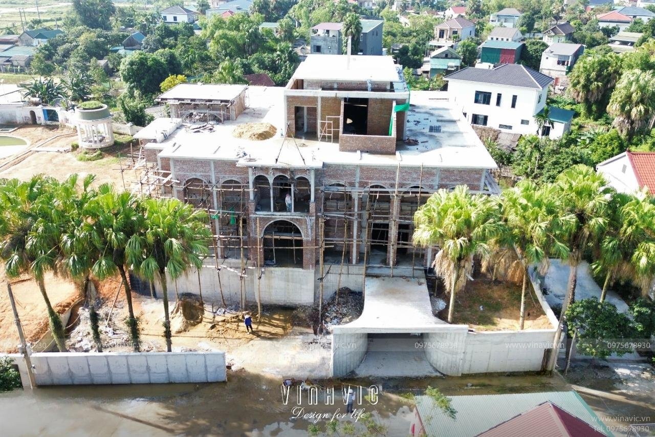 Thi công biệt thự Địa Trung Hải 340m2 (CĐT: Mr Phú- Hà Tĩnh) TCBT2207