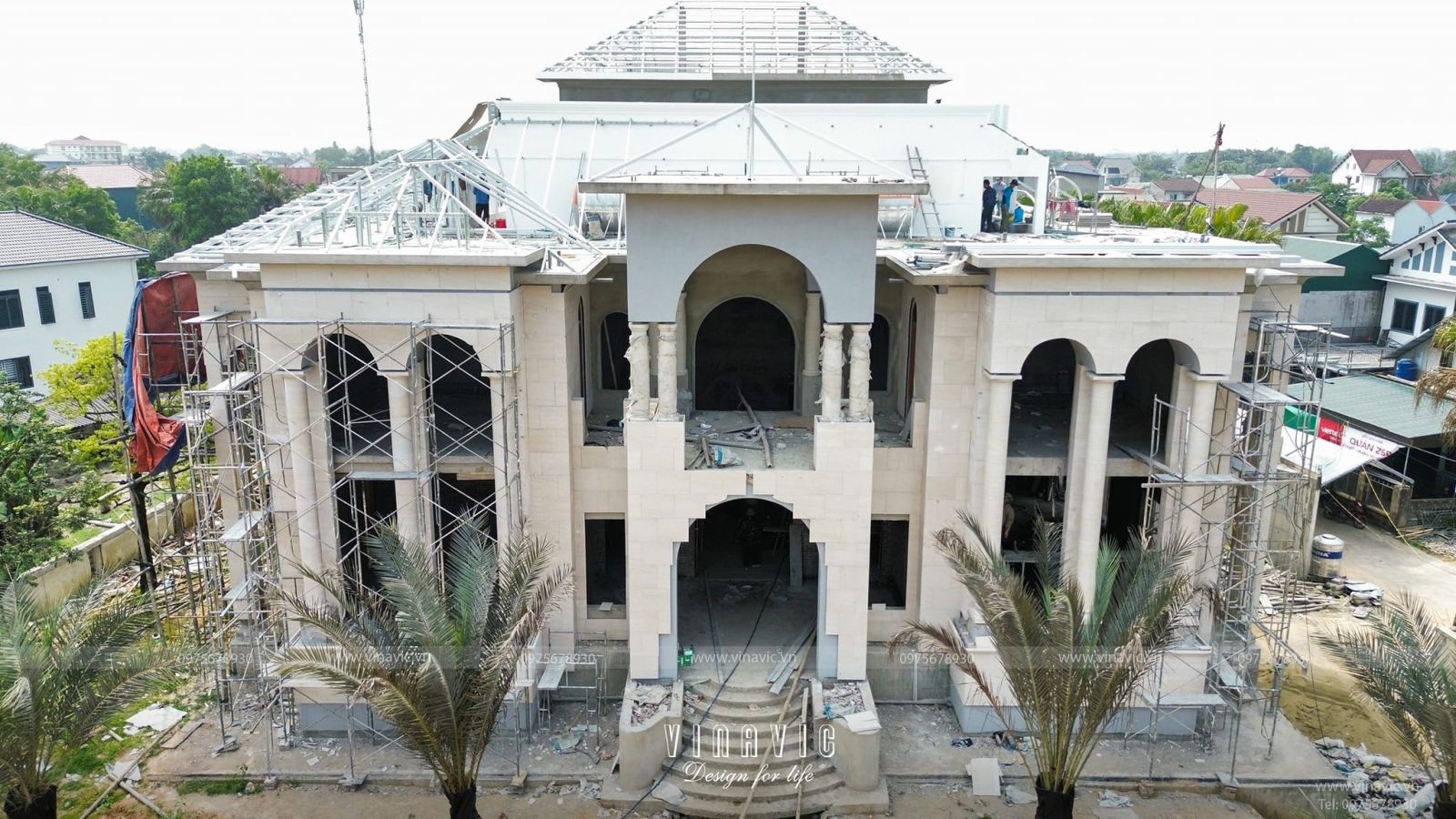 Thi công biệt thự Địa Trung Hải 340m2 (CĐT: Mr Phú- Hà Tĩnh) TCBT2207