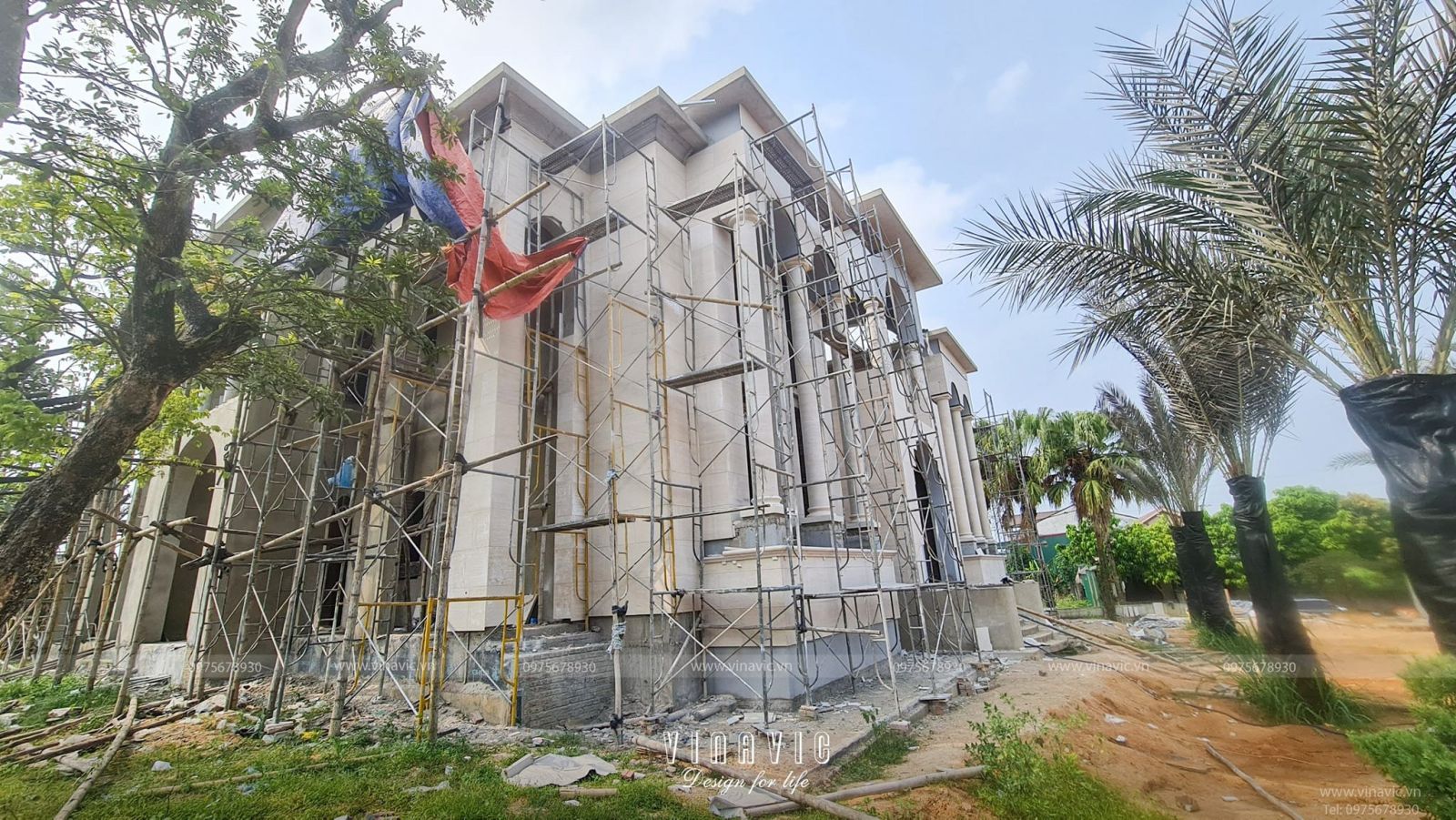 Thi công biệt thự Địa Trung Hải 340m2 (CĐT: Mr Phú- Hà Tĩnh) TCBT2207