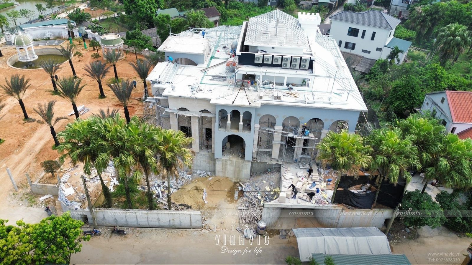 Thi công biệt thự Địa Trung Hải 340m2 (CĐT: Mr Phú- Hà Tĩnh) TCBT2207