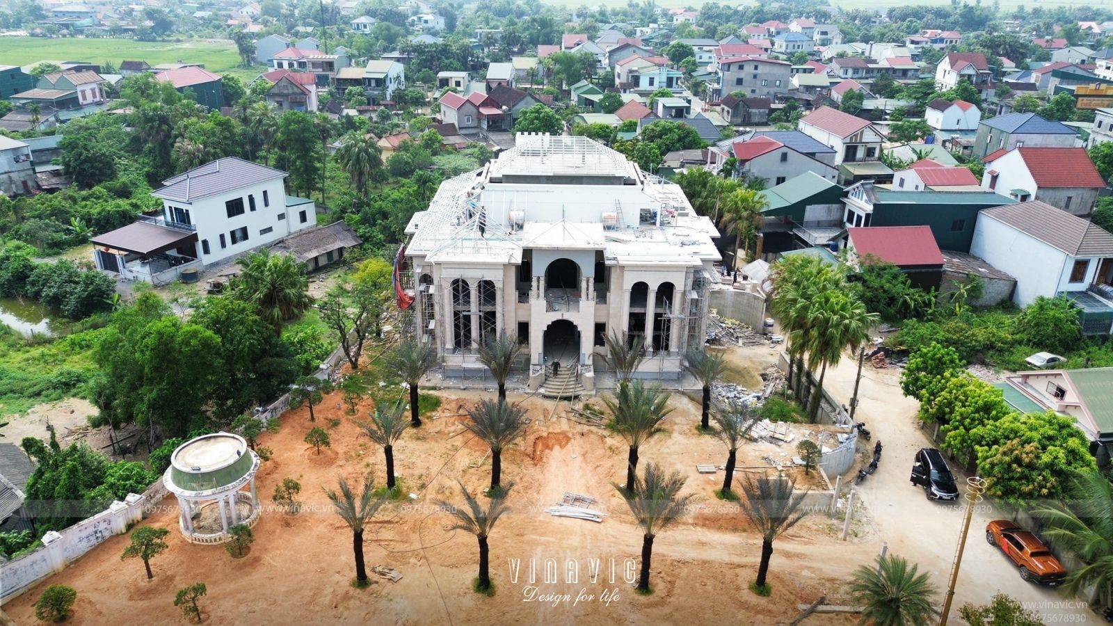 Thi công biệt thự Địa Trung Hải 340m2 (CĐT: Mr Phú- Hà Tĩnh) TCBT2207