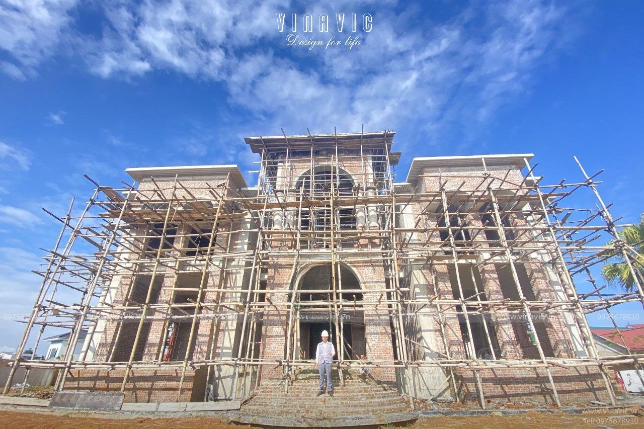 Thi công biệt thự Địa Trung Hải 340m2 (CĐT: Mr Phú- Hà Tĩnh) TCBT2207