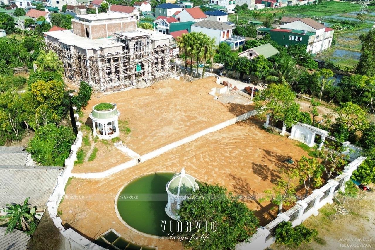 Thi công biệt thự Địa Trung Hải 340m2 (CĐT: Mr Phú- Hà Tĩnh) TCBT2207