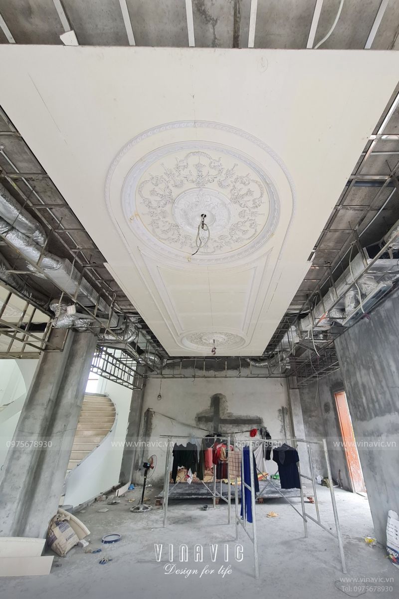 Thi công biệt thự Cổ Điển 4 tầng 264m2 (CĐT: Mr Ngọc- Thường Tín) TCBT2208