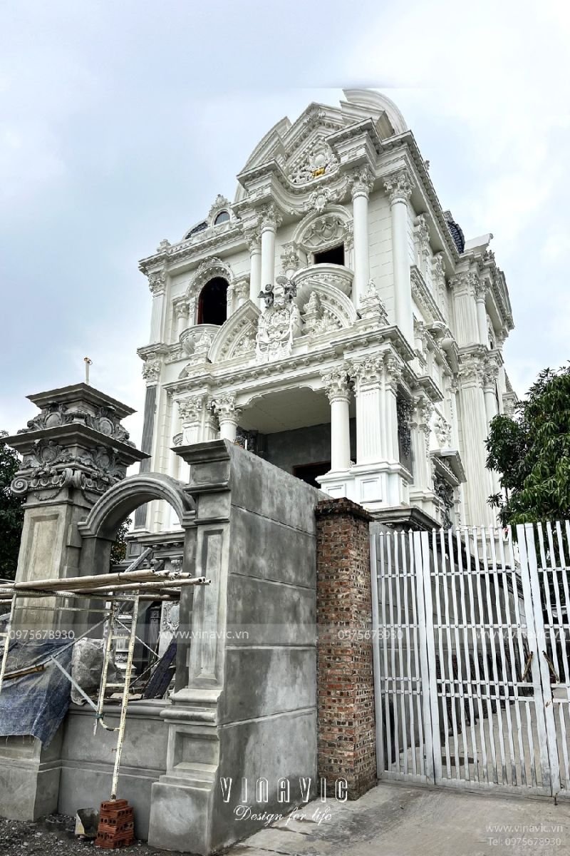 Thi công biệt thự Cổ Điển 4 tầng 264m2 (CĐT: Mr Ngọc- Thường Tín) TCBT2208