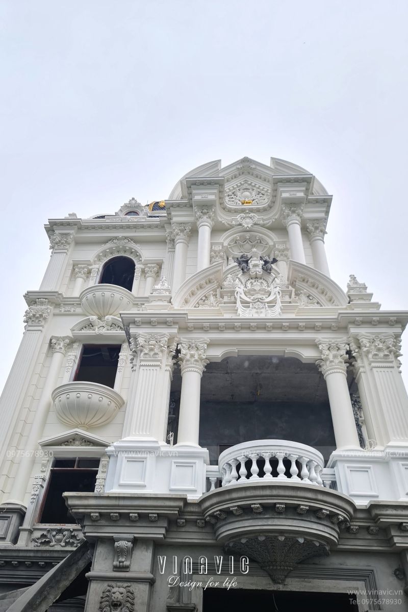 Thi công biệt thự Cổ Điển 4 tầng 264m2 (CĐT: Mr Ngọc- Thường Tín) TCBT2208