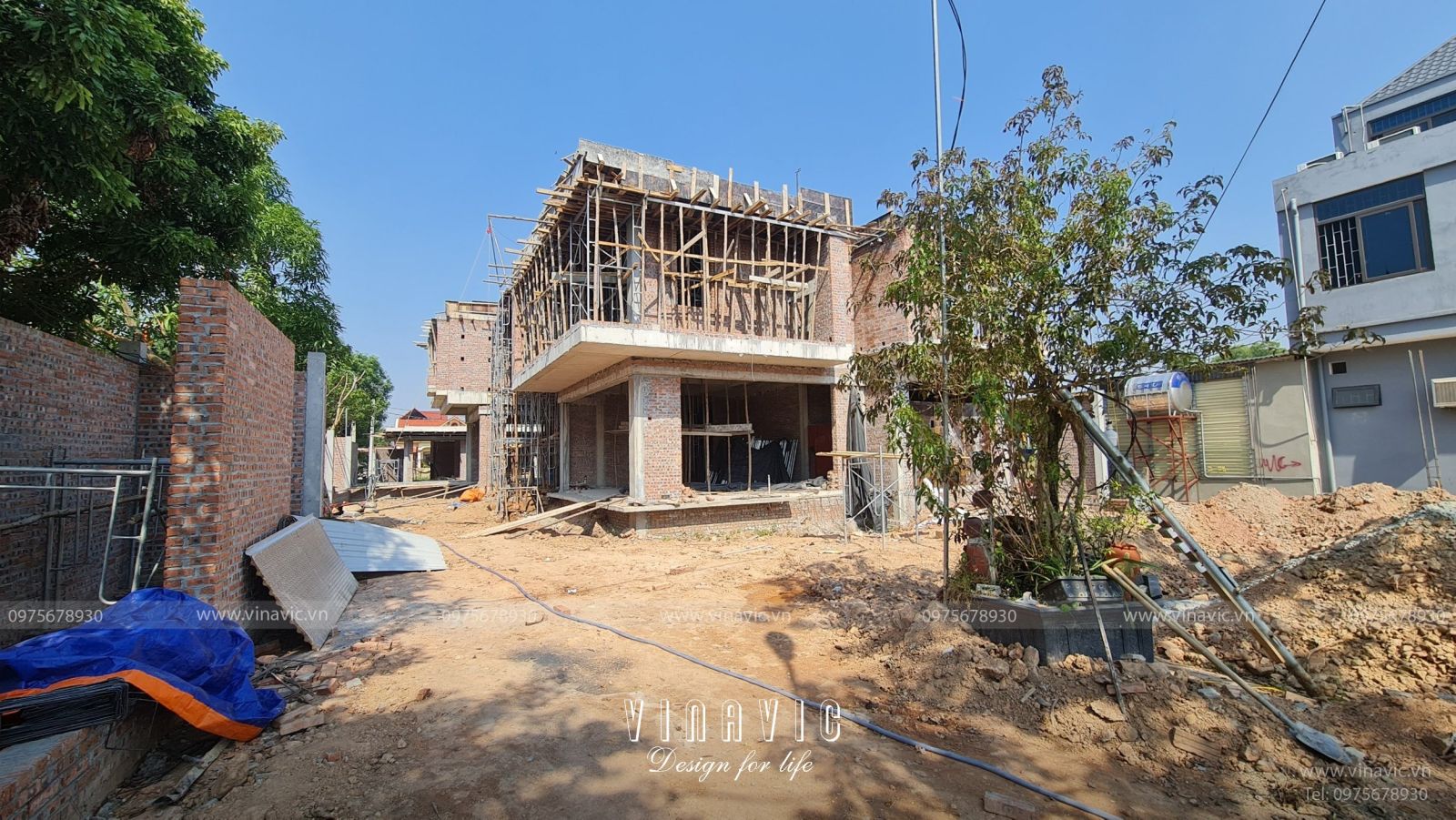 Thi công biệt thự hiện đại 3 tầng 270m2 (CĐT: Mr Dương - Bắc Giang) TCBT2209