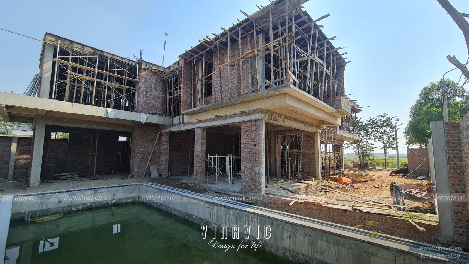 Thi công biệt thự hiện đại 3 tầng 270m2 (CĐT: Mr Dương - Bắc Giang) TCBT2209