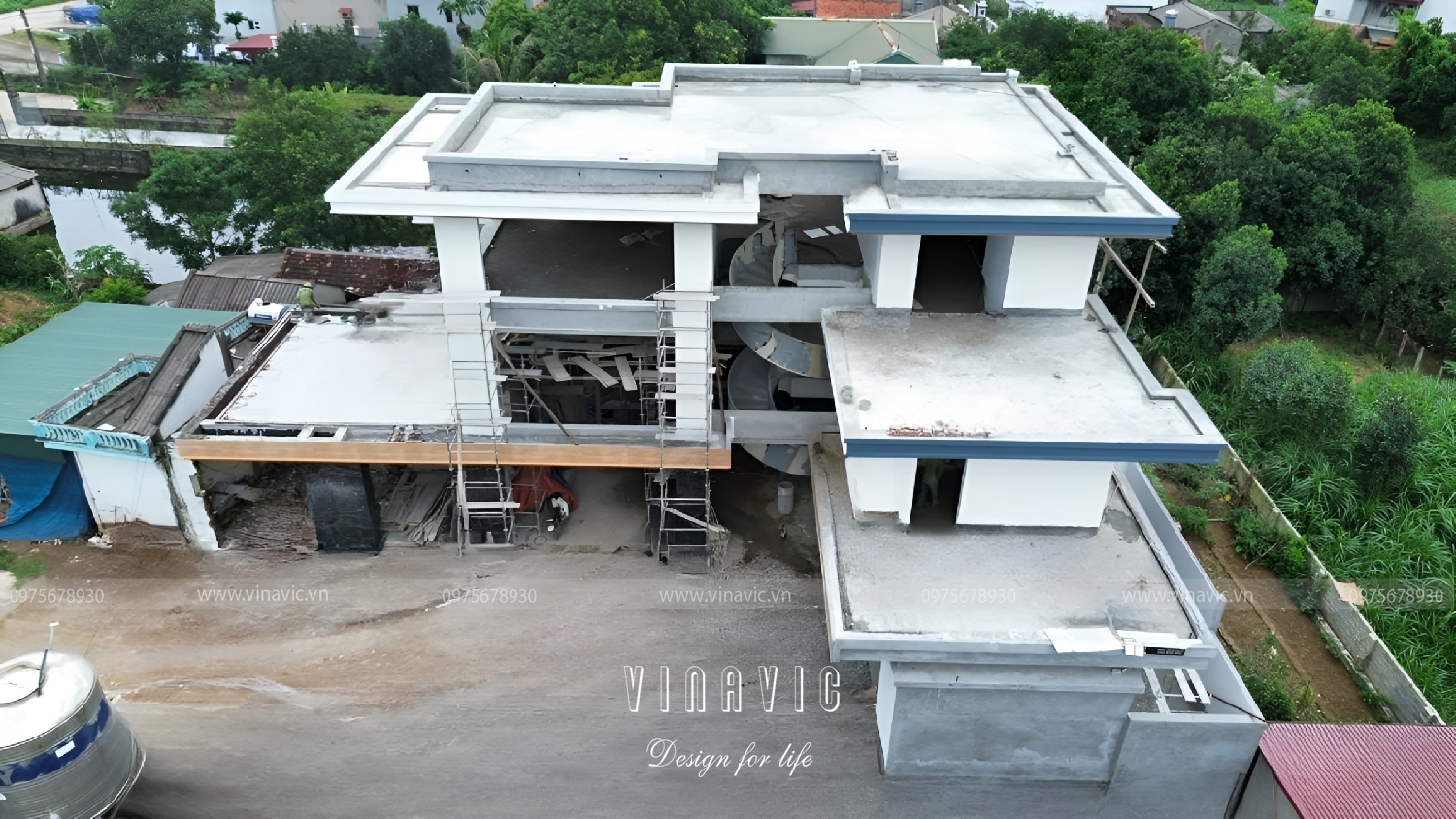 Thi công biệt thự hiện đại 3 tầng 500m2 (CĐT: Mr Vinh - Phú Thọ) TCBT2210