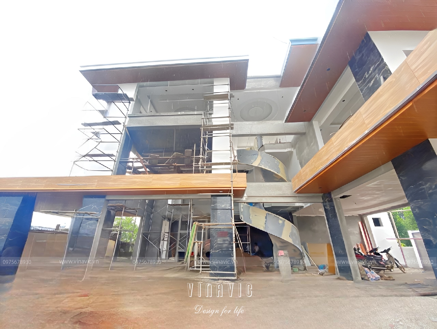 Thi công biệt thự hiện đại 3 tầng 500m2 (CĐT: Mr Vinh - Phú Thọ) TCBT2210