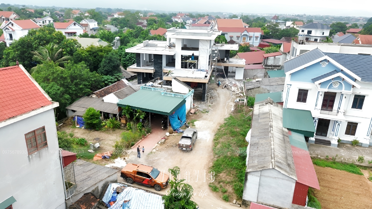 Thi công biệt thự hiện đại 3 tầng 500m2 (CĐT: Mr Vinh - Phú Thọ) TCBT2210