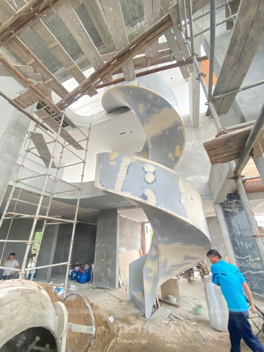 Thi công biệt thự hiện đại 3 tầng 500m2 (CĐT: Mr Vinh - Phú Thọ) TCBT2210